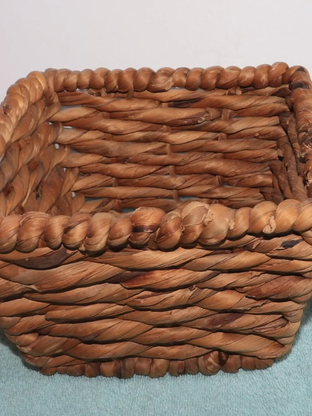 Natural Woven Wicker Storage Basket & New Wicker Ball Brown